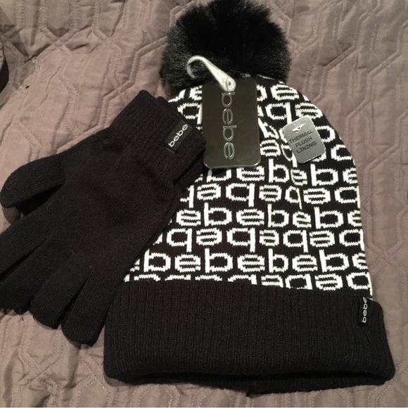 bebe Beanie and gloves set. One size. Stay warm. - Picture 2 of 2